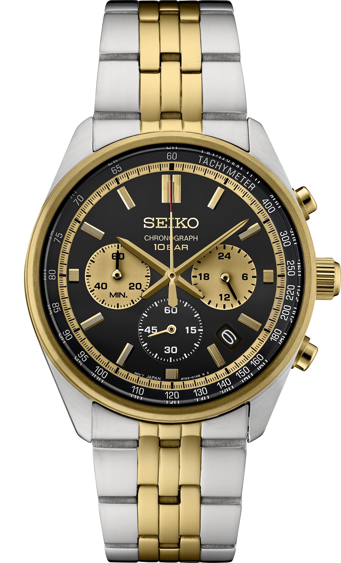 SEIKO Chronograph Quartz Black Dial Men's Watch SSB430P1