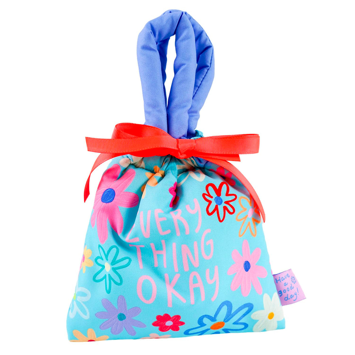 Greeting Life Cushion Drawstring Stationery Storage Chic Flower Mint