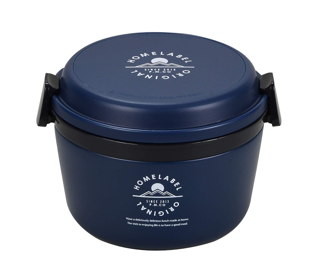 Pearl Metal HB-4740 Thermal Lunch Jar, Navy, 770, Donburi, Home Label