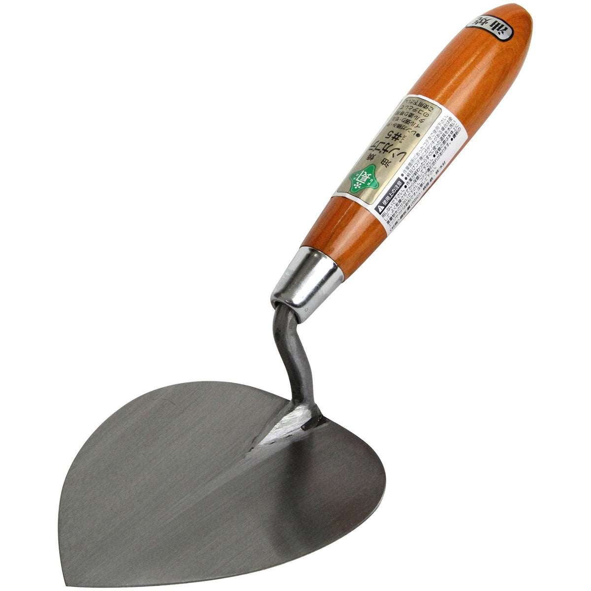 緑長(Midorikanechou) Midorichi Brick Trowel, Oil Grilled #5, Width 4.7 x Length 5.5 inches (120 x 140 mm)