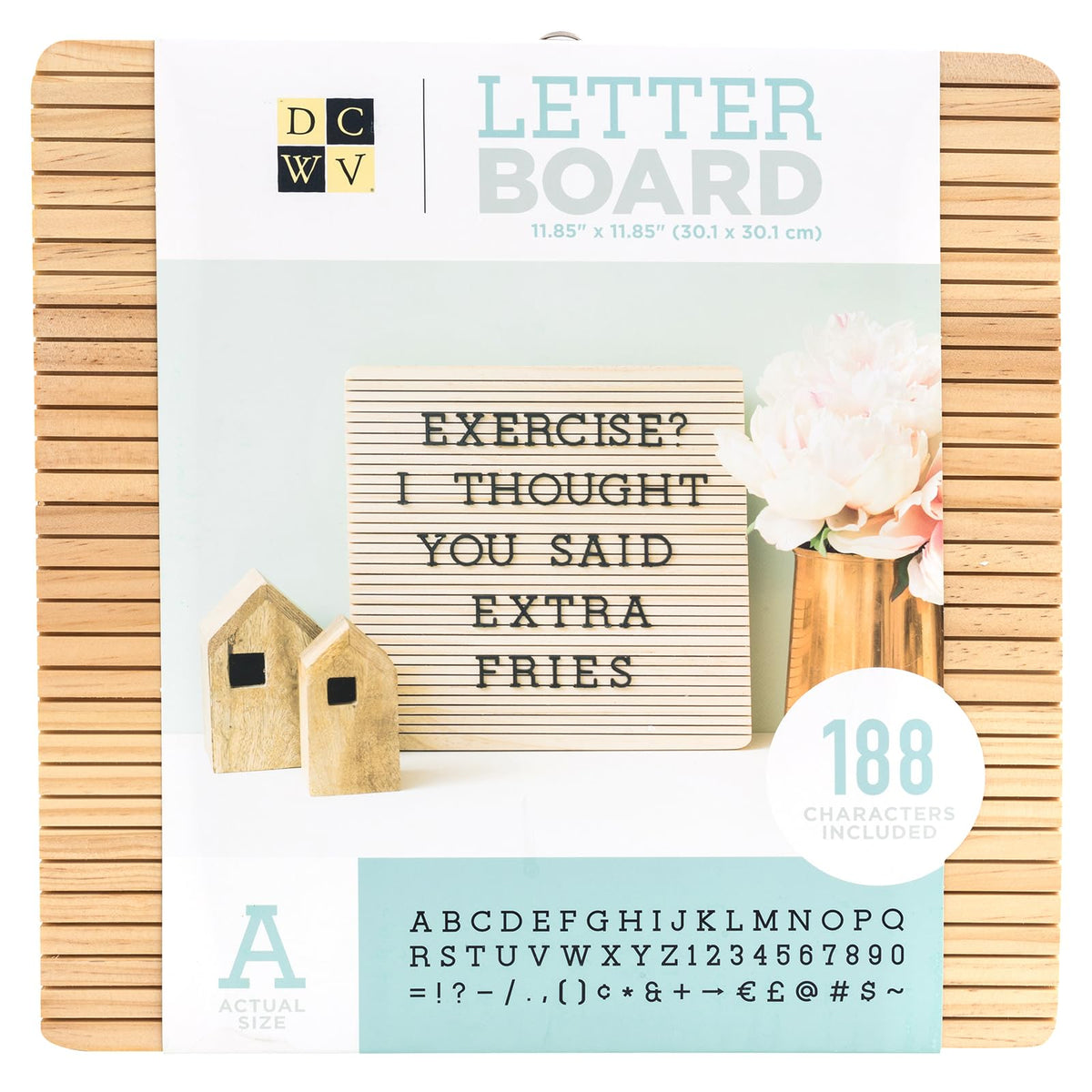 DCWVE Die Cuts with A View Frameless Letterboard-12 x 12-Light Wood (189 pcs) 614840