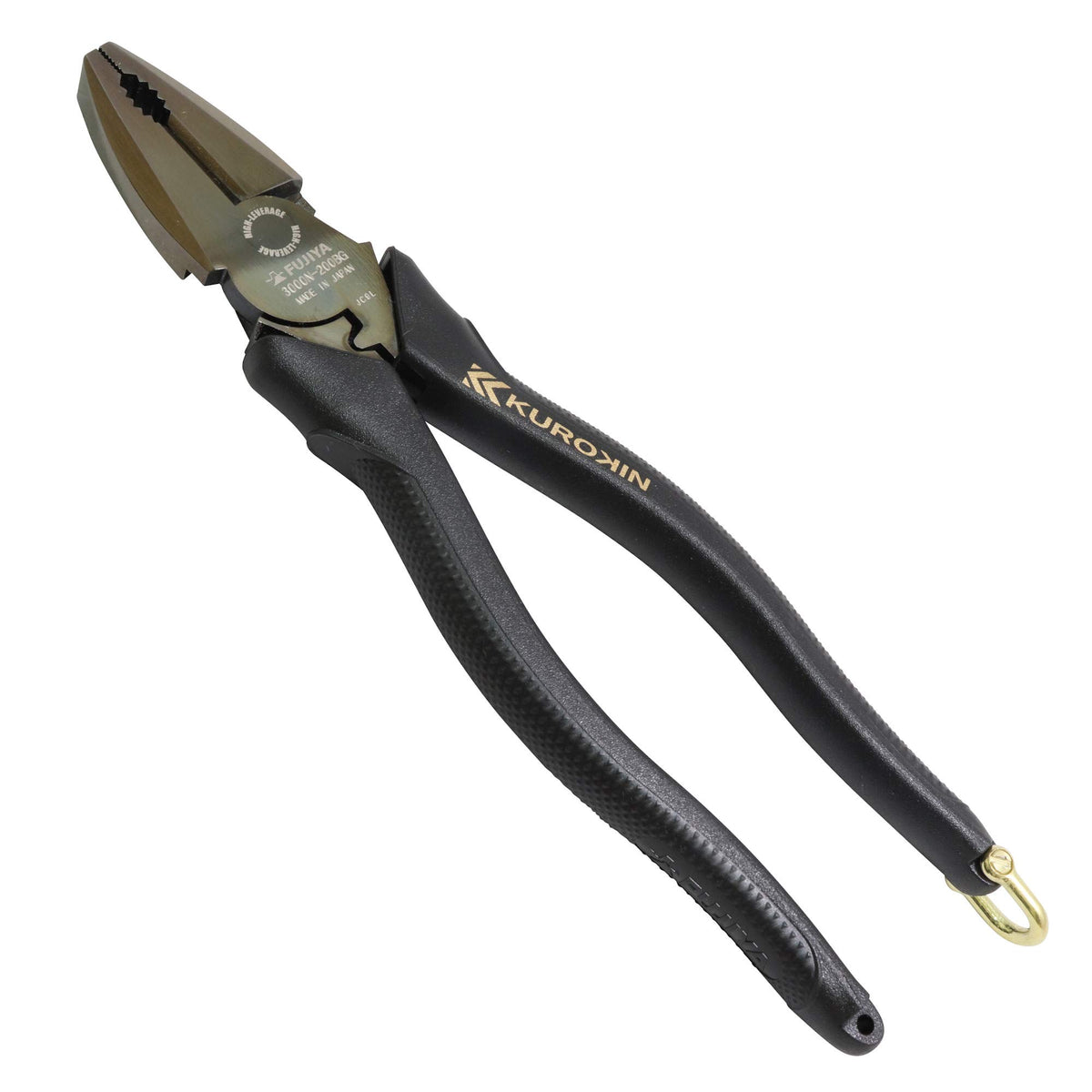 FUJIYA Tools, 3000N-200BG, High Leverage Side Cutting Pliers, Black & Gold color- 8 Inch