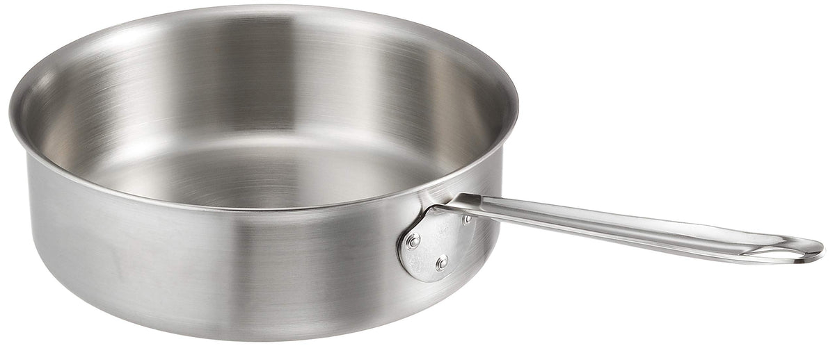 遠藤商事(Endo Shoji) Endoshoji ASTH505 Commercial Torino Saute Pan, 10.6 inches (27 cm), Compatible with Induction Cookers, Aluminum Clad, 3-Layer Steel, Made in Japan