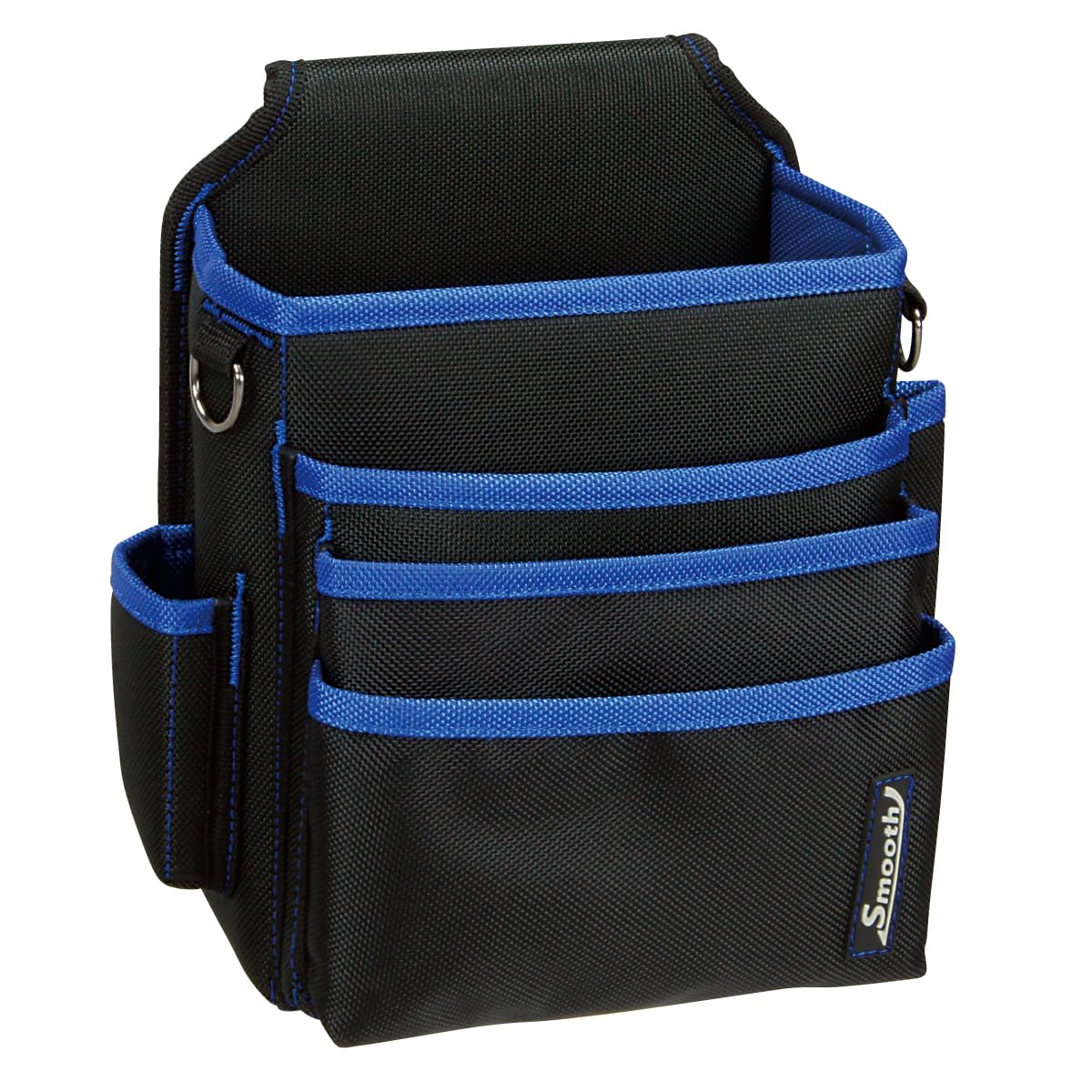 Densan NDS-864-KBB Waist Bag, Smooth High Pouch, 3 Tier Spacious Pockets