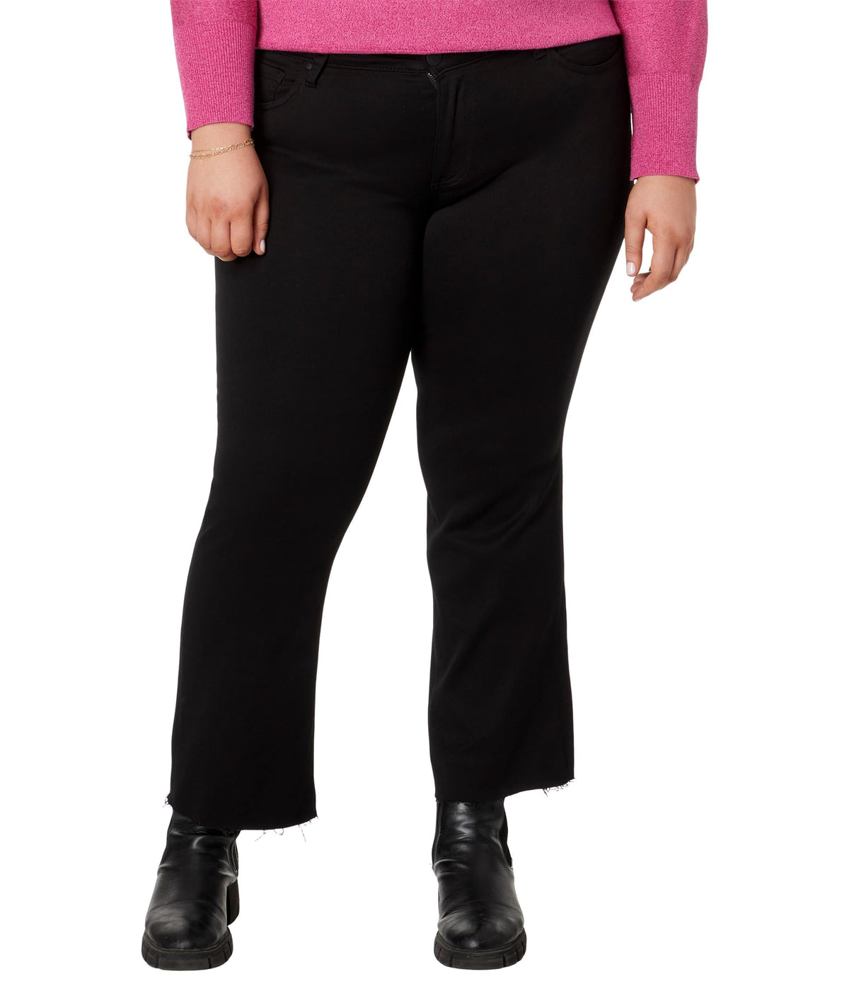 KUT from the Kloth Womens Kelsey Mid Rise Fab Ab Ankle Flare Black Size: 14 Inseam: 28
