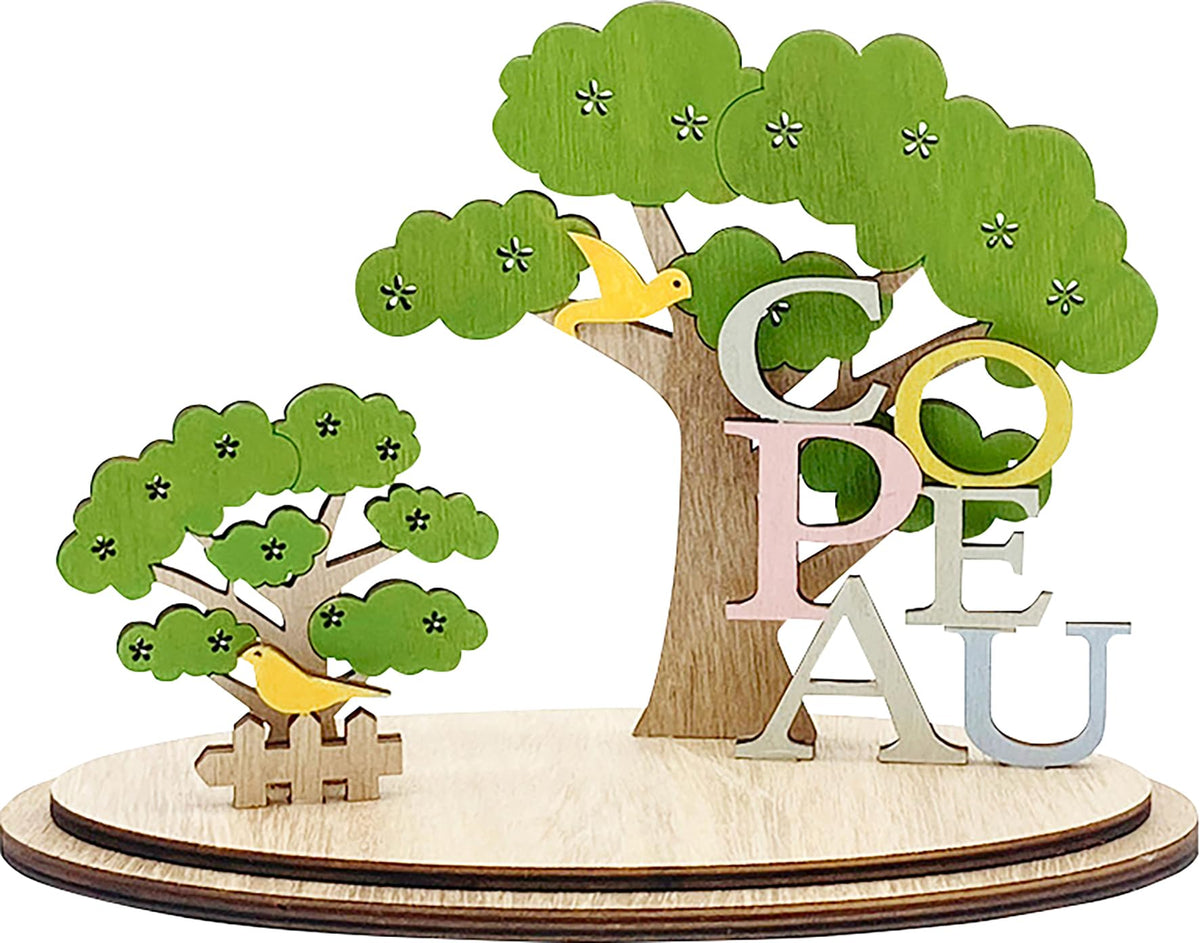 Plywood Wood Baum Forest Copeau Sign 83447