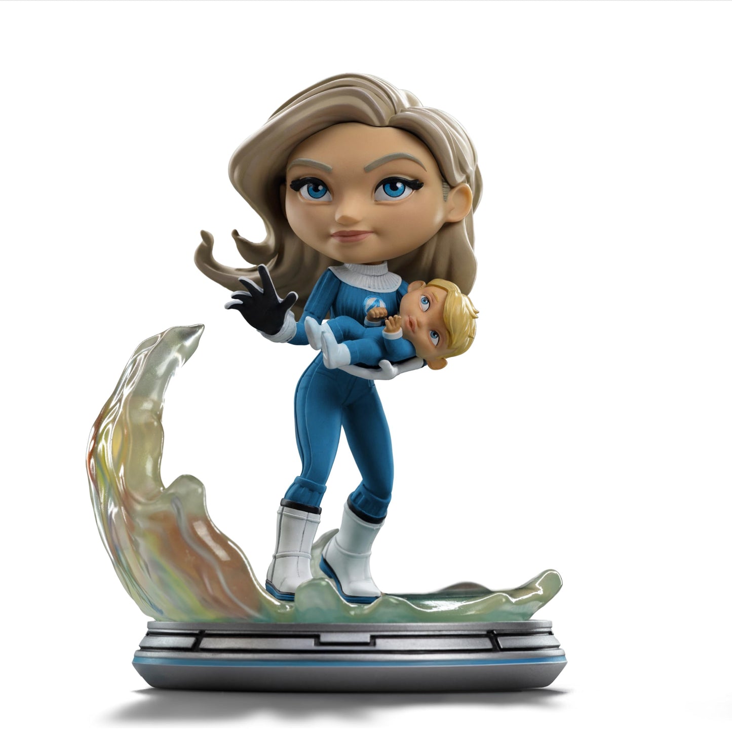 Iron Studios Collectible Statue The Invisible Woman and Franklin - Fantastic Four - Minico PVC Multicolor 5.8 inches 14.8 cm