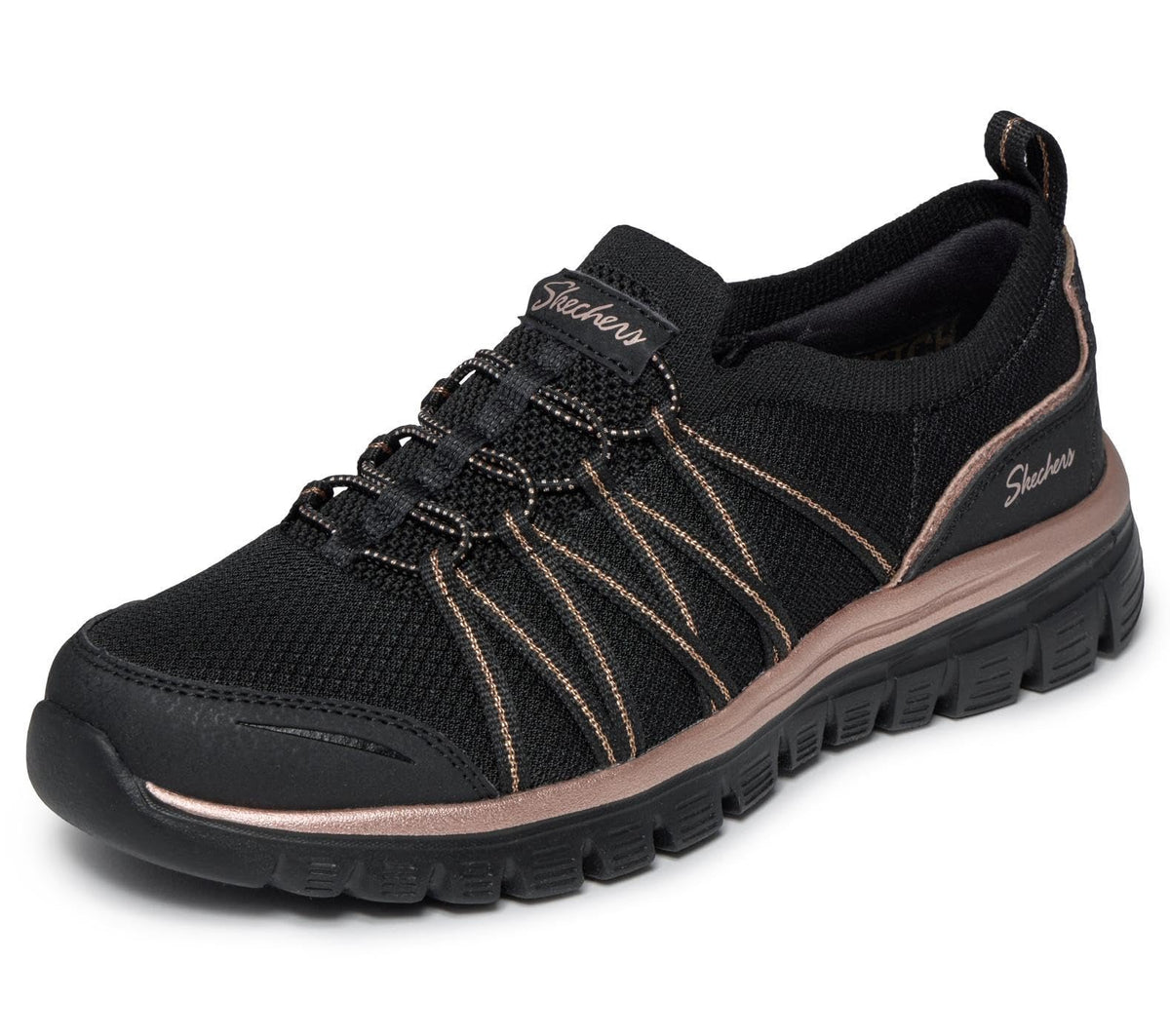 Skechers Women's Graceful Purecrush Trainers, Black, 37.5 EU