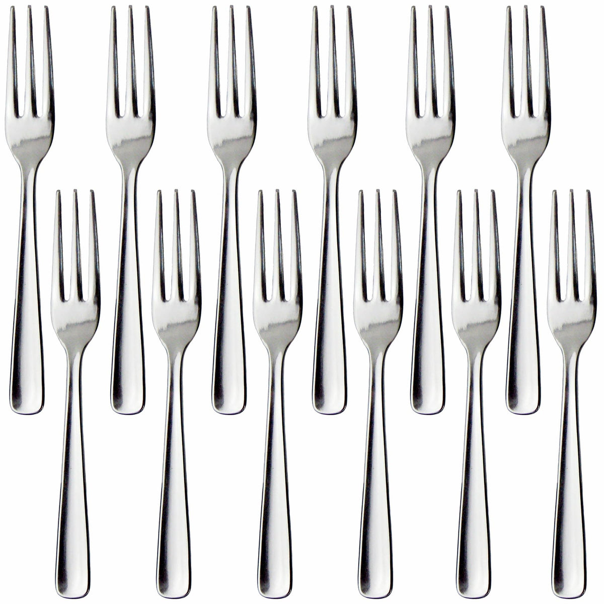 Nagao Hakaku Himefork, 5.1 inches (13 cm), Set of 12, Stainless Steel, Dishwasher Safe, Commercial Use, Made in Japan