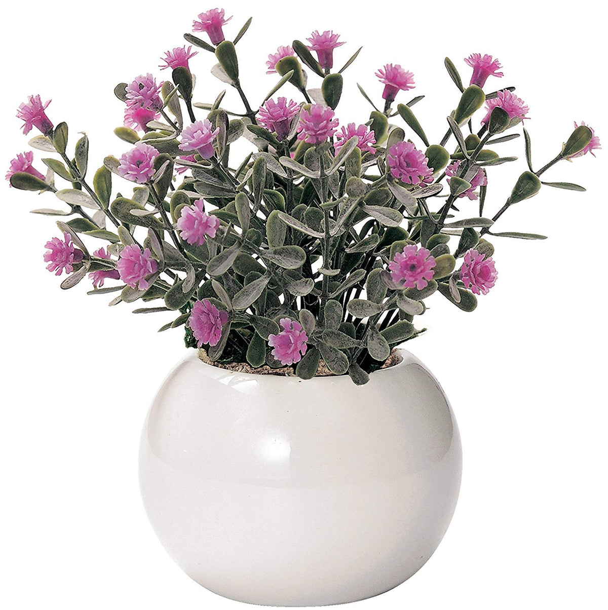 ケーアイジャパン(Kijapan) KI Japan Round Pot, Interior Green, Artificial Flowers, Daisy, PA, 20.3 fl oz (600 ml)