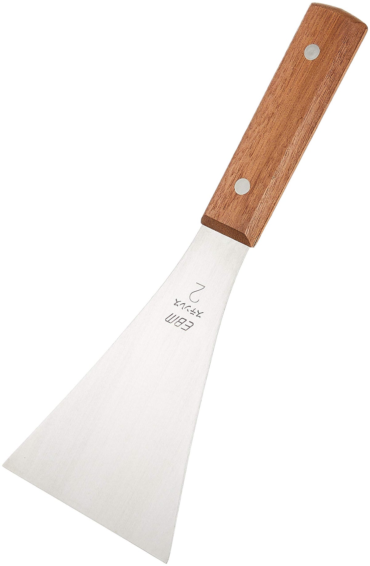 EBM Stainless Steel Wooden Handle Triangle Bachibera (3.5 x 9.1 inches (88 x 230 cm)) No. 2