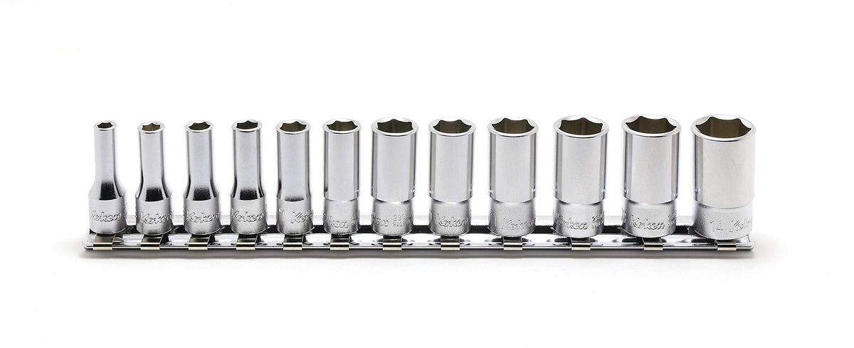 Ko-ken RS2300X/12 1/4 Sq. Dr. Socket set 4-14mm 6 point 12 pieces