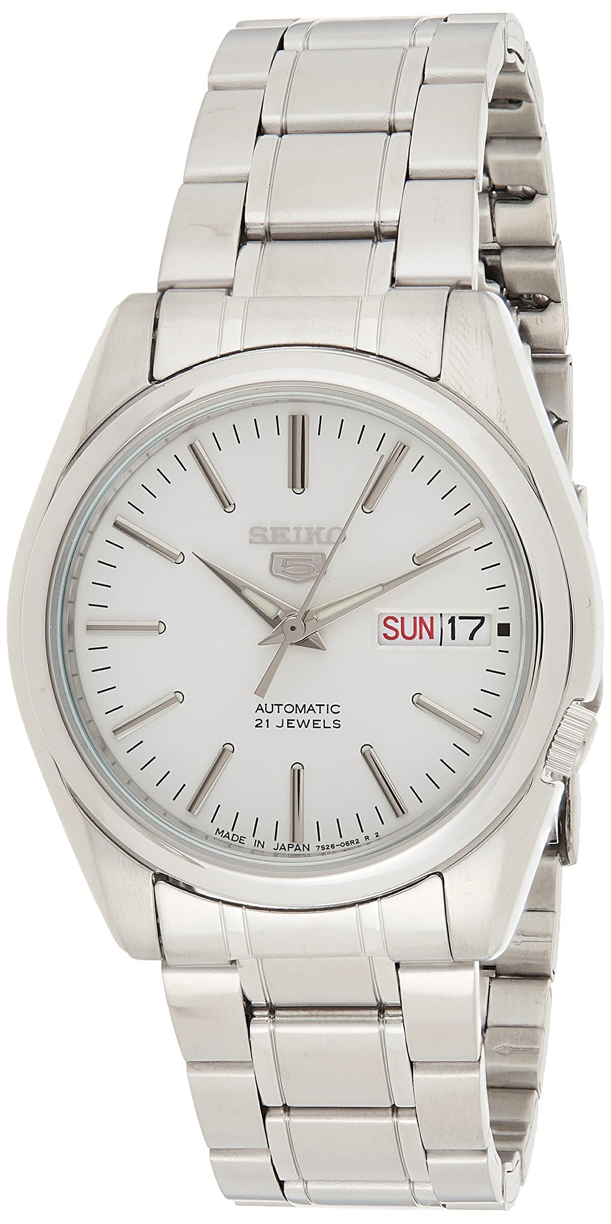 SEIKO 5 Automatic White Dial Men's Watch SNKL41J1