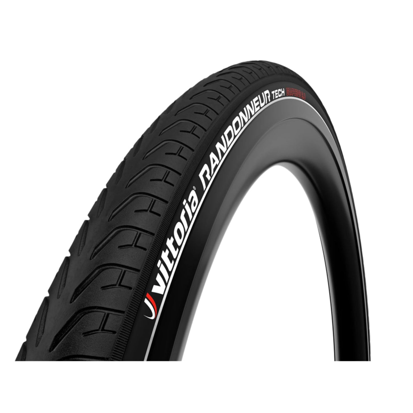 Vittoria Randonneur Tech Bicycle Tyre, Black, 27.5 x 1.75