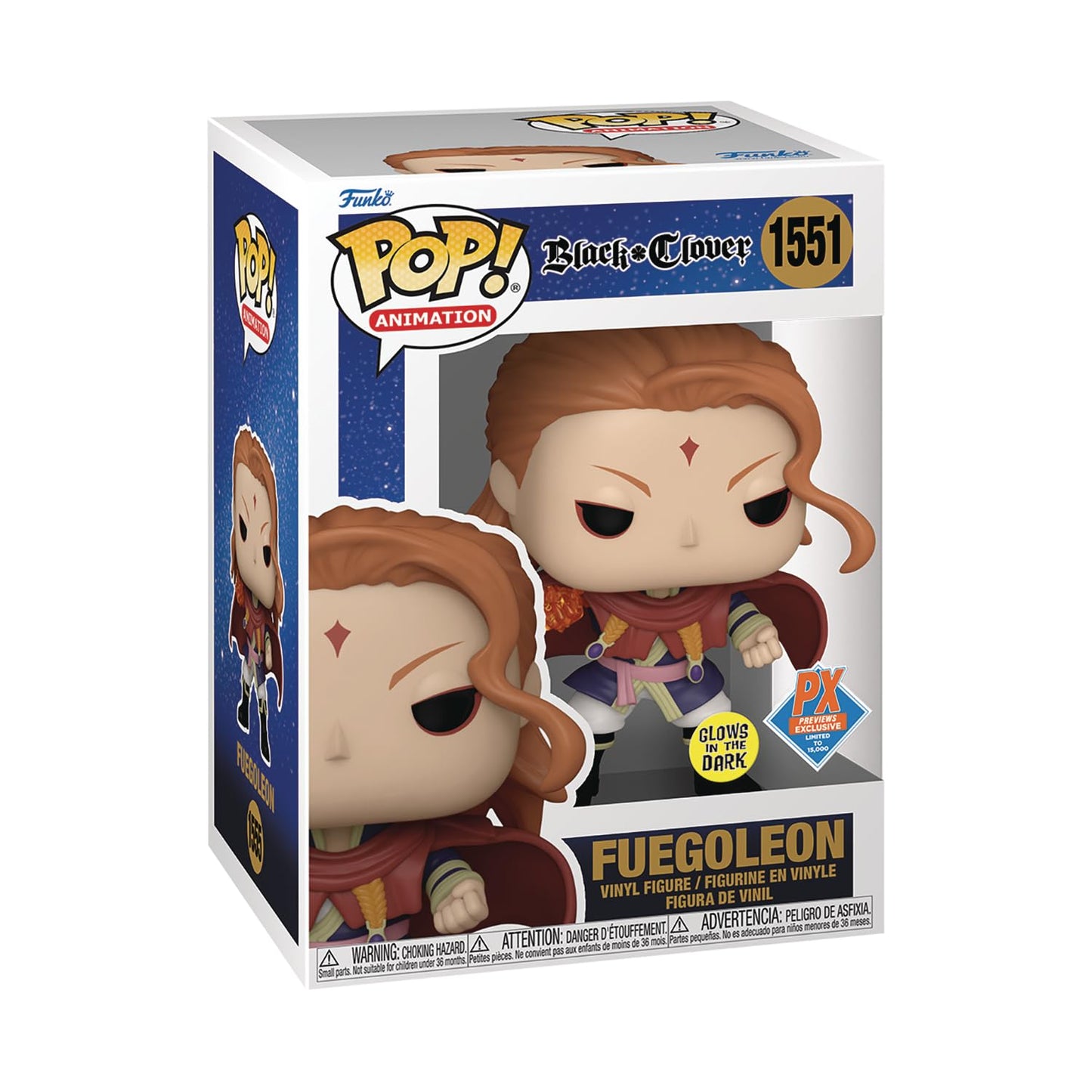 Pop! Animation: Black Clover – Fuegoleon (Glow-in-The-Dark) Previews Exclusive Vinyl Figure