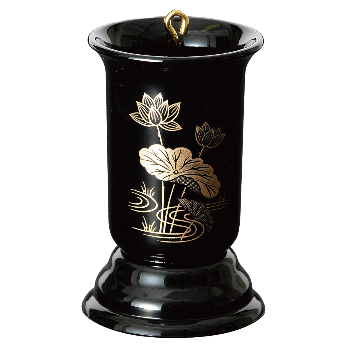 Sunmany Authentic Buddha Front Candle, Short Candle, Compatible with Candles, Yamanaka Lacquerware, Made in Japan, Candle, Candle, Altar, Buddhist Altar, Small Items, Black Lotus, Daily Offering,