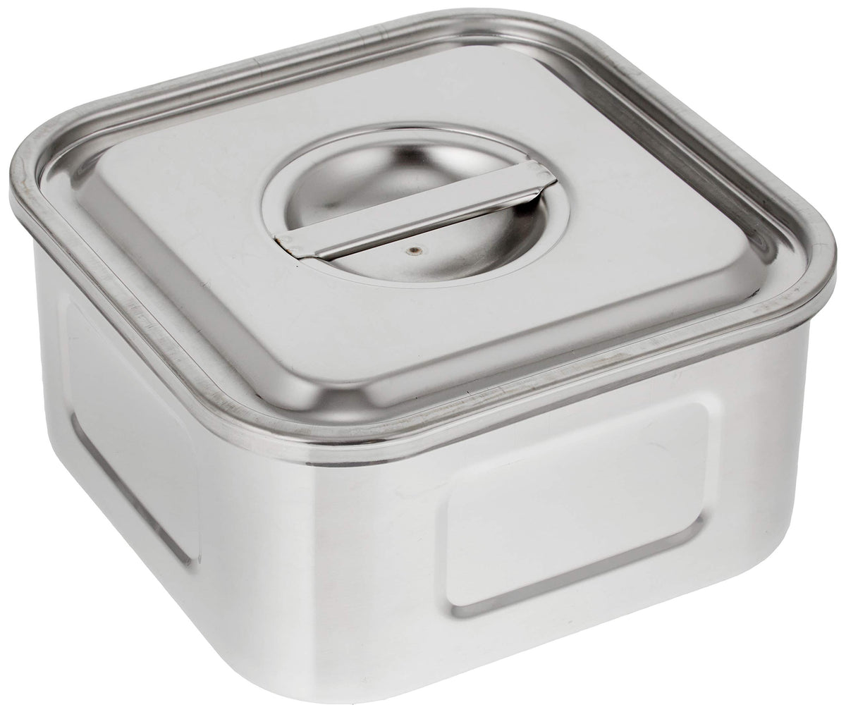 AG 18-8 Shallow Square Kitchen Pot, 6.5 inches (16.5 cm), No Hands, with Knobs