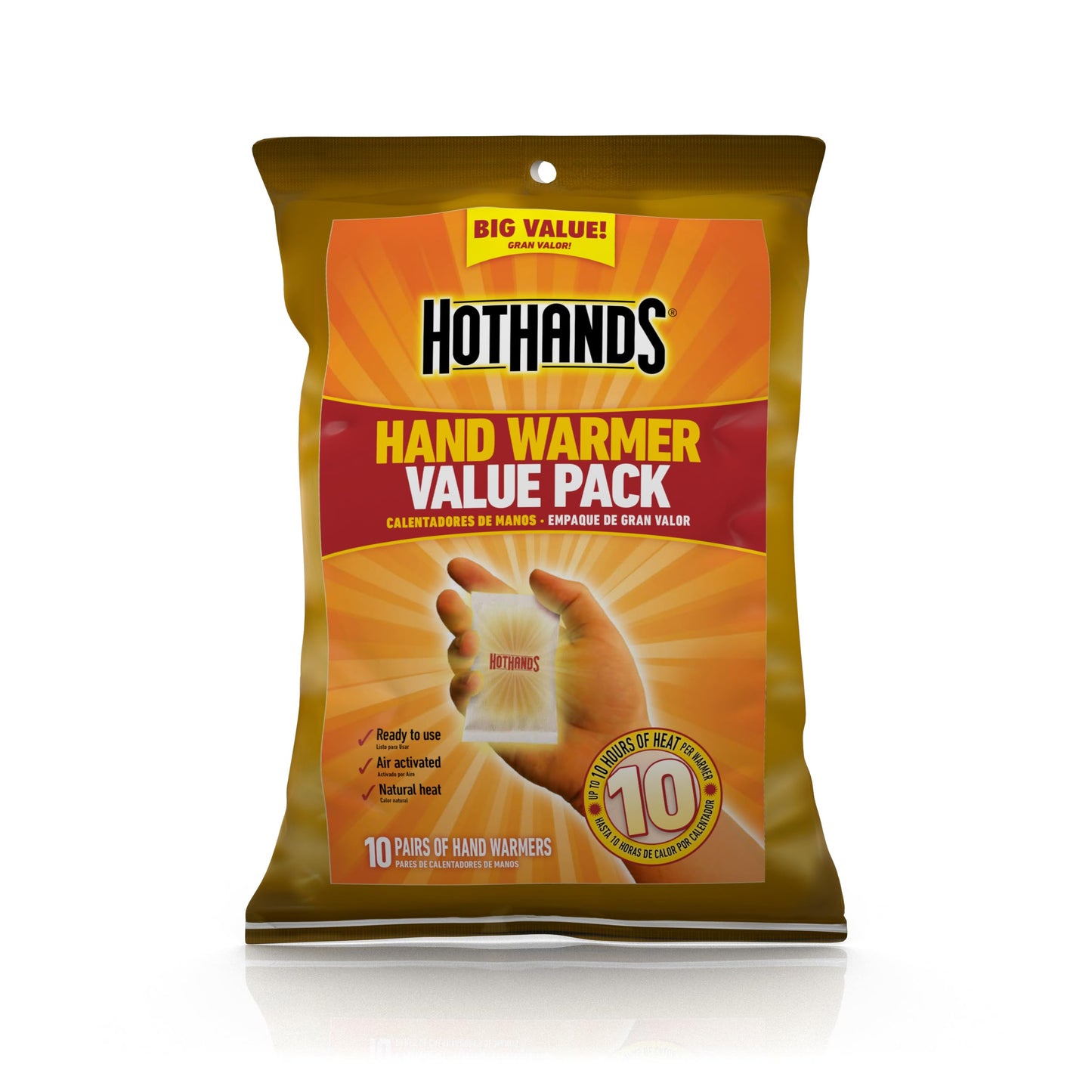 HotHands Hand Warmers Value Pack, 10 Pairs - America's Favorite Warmer