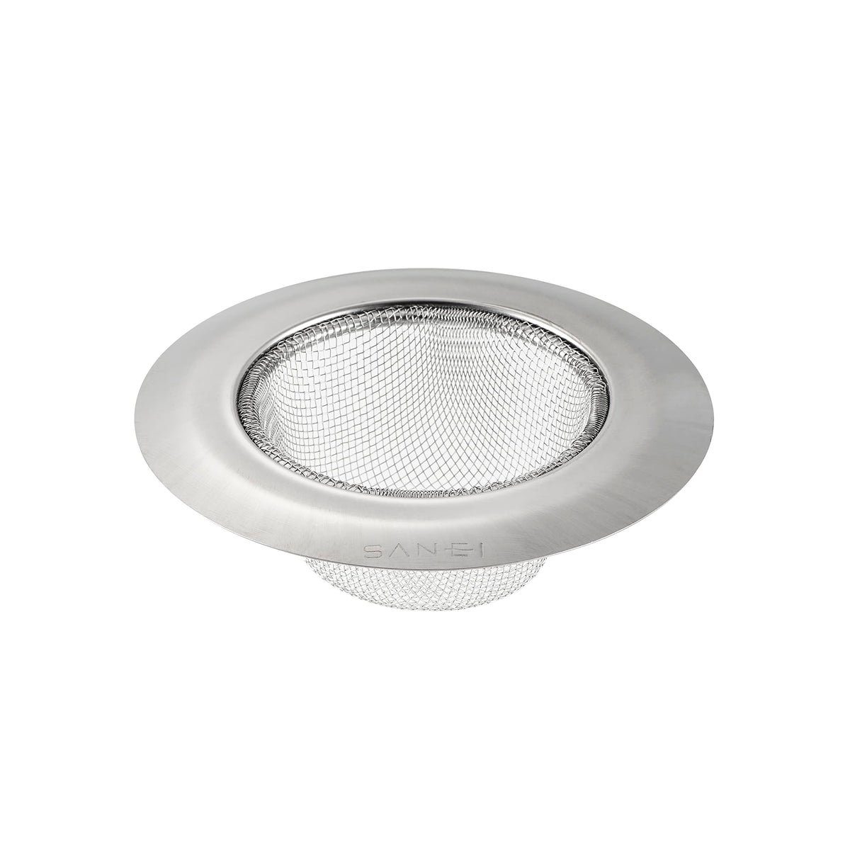 SANEI PH621A-L Wide Brim Trash Strainer, Compatible Drain Diameter: 3.0-3.7 inches (75-95 mm), Stainless Steel, Traps Garbage for Kitchen