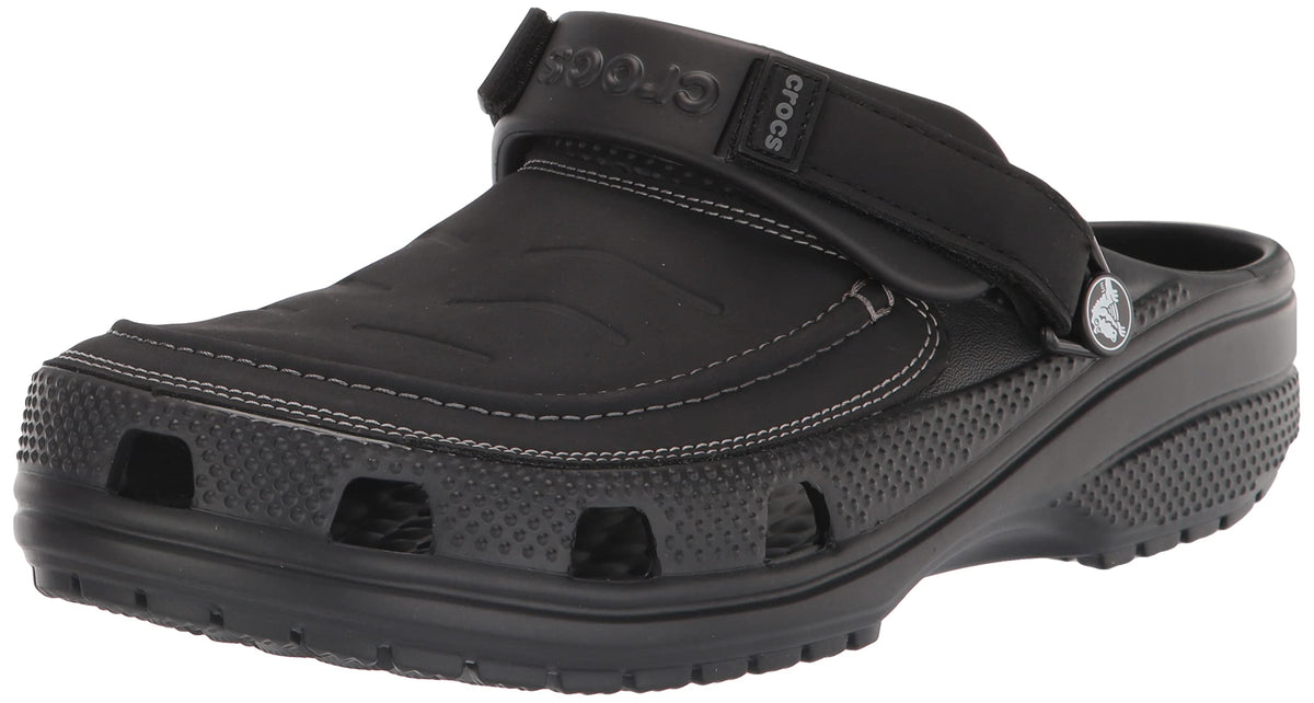 Crocs Men's Yukon Vista II LiteRide Clogs, Black/Slate Grey, 7