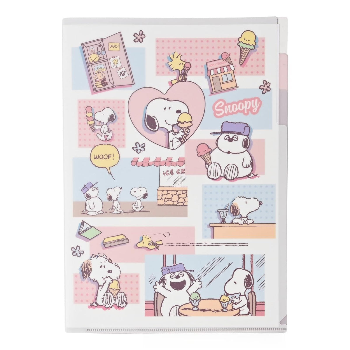Snoopy Clear Holder A4 3 Pockets 674SQ