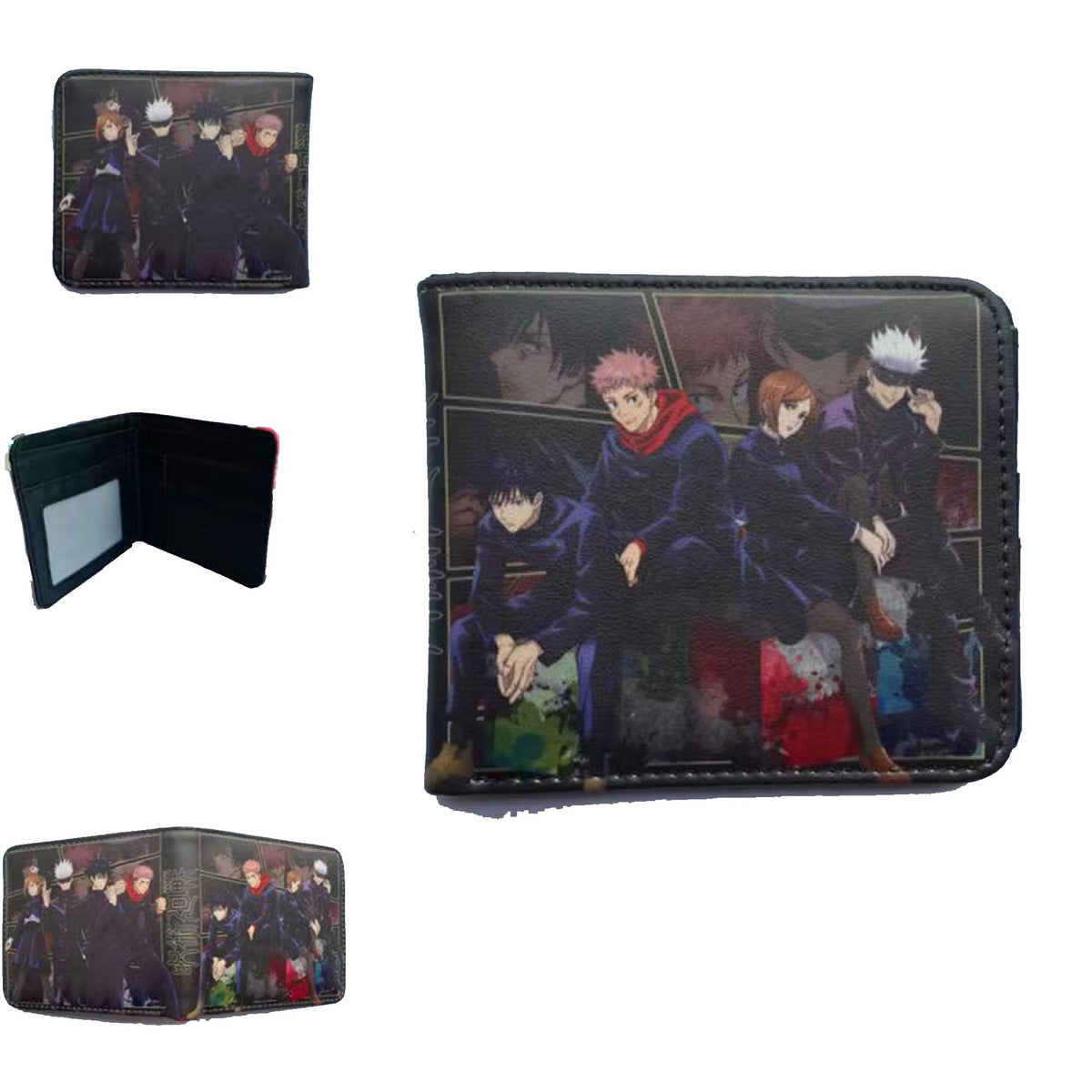 TANSHOW Wallet Can Accommodate Credit Cards Cash Burable Clutch Anime Wallet for Women Men, Jujutsu Kaisen2, XL, Casual