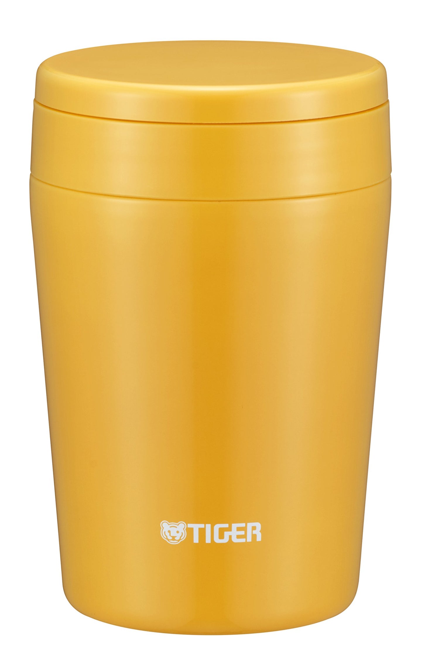 Tiger Thermos Vacuum Insulated Soup Jar, 12.8 fl oz (380 ml), Thermal, Bento Box, Wide Mouth, Round Bottom, Saffron Yellow MCL-B038-YS Tiger
