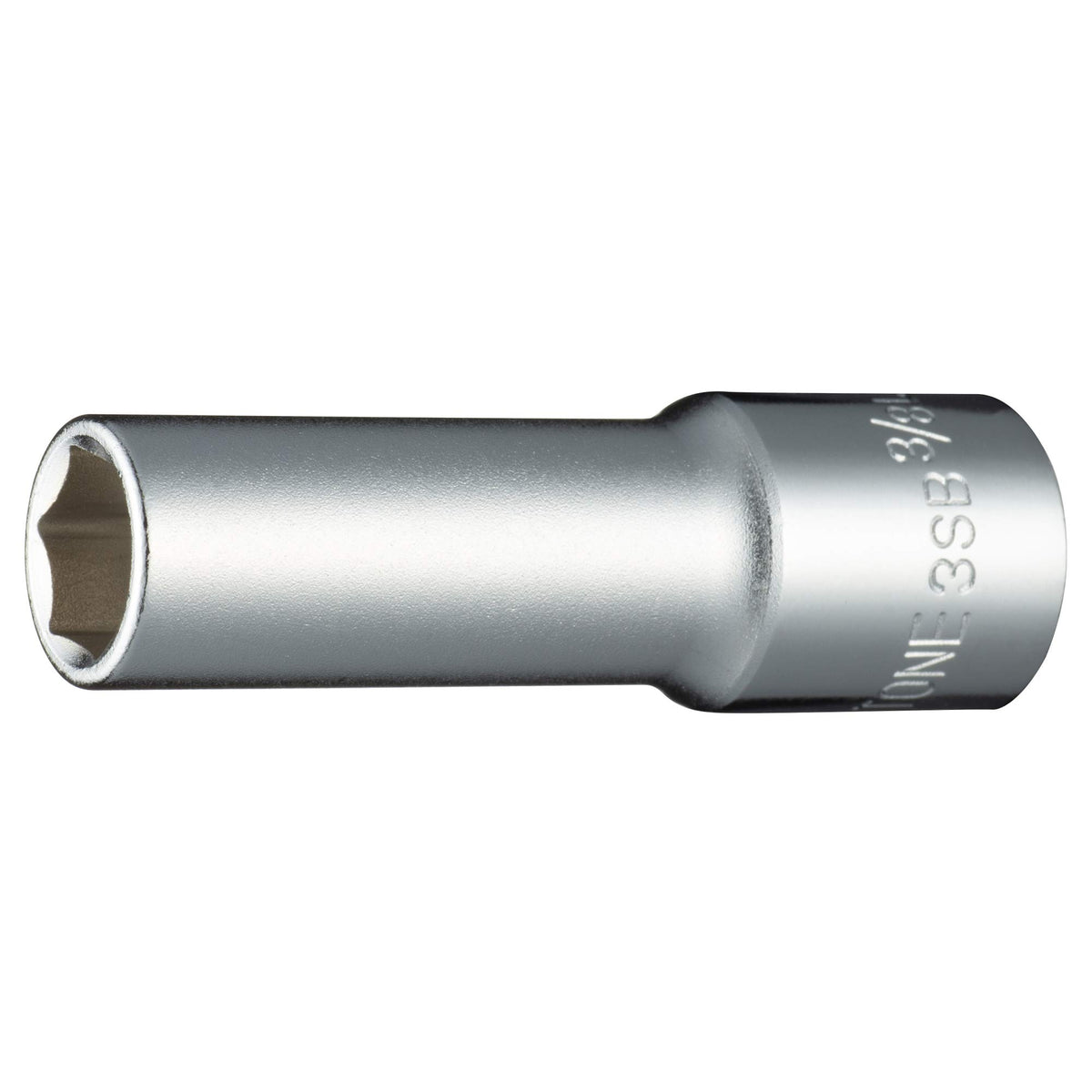 TONE SAE Size 6 Point 3/8" Drive Deep Socket (3SB-12L)
