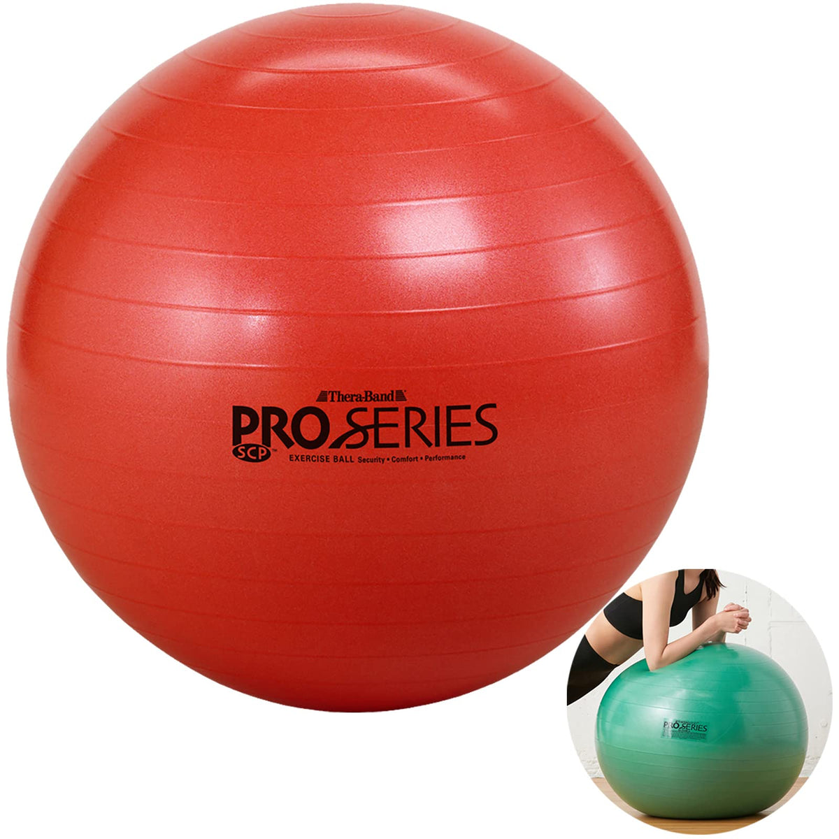 D&M(ディーアンドエム) D&M SDS-55 Theraband Exercise Ball, Balance Ball, Diameter 21.7 inches (55 cm), Red, Manual Included, Total Body, Training, Stretching, Exercise, Inner Muscles, Rehabilitation, Red