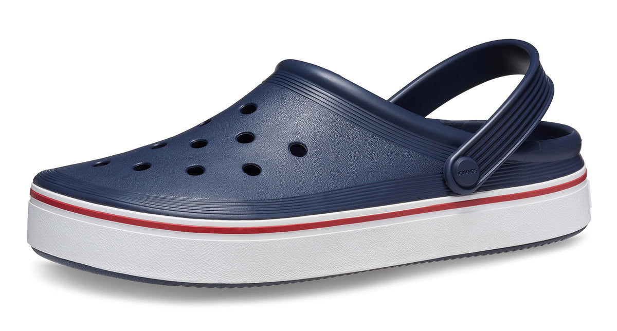 Crocs Unisex Adult Off Court Clogs, Slip On Shoes, Navy, 8 Men/10 Women