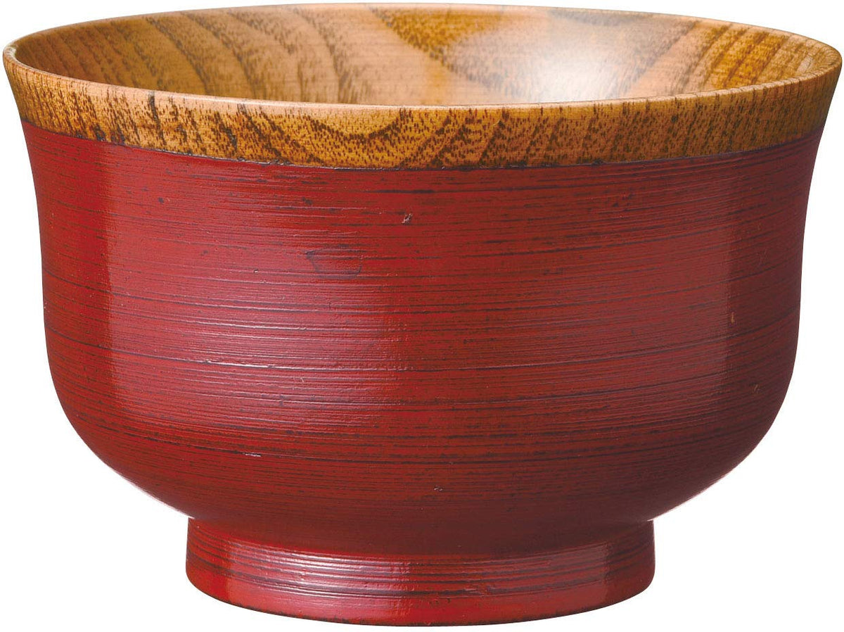 阿瀬真三商店 Ase Shinzo Shoten Soup Bowl Red Gypsumi R0605
