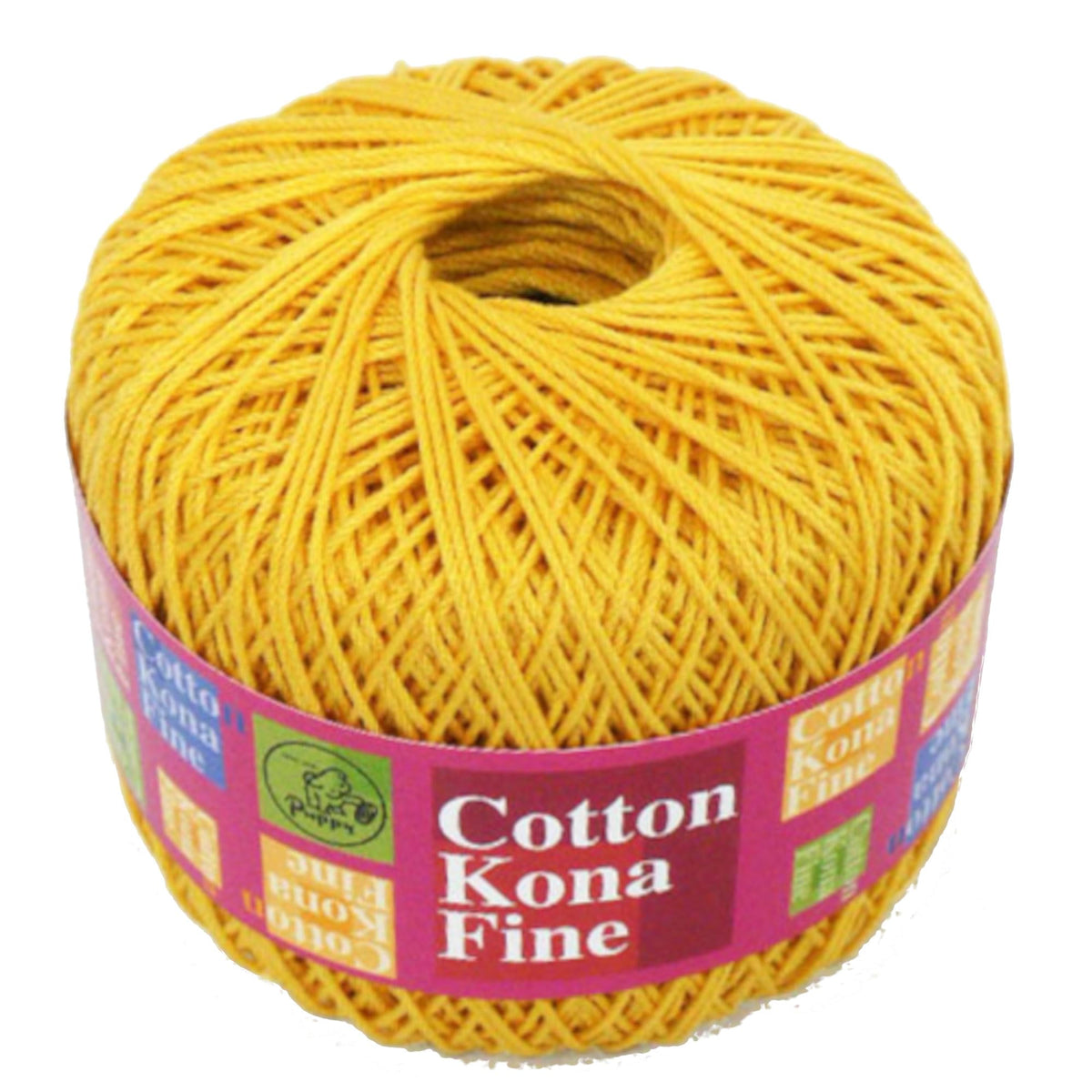 Puppy 10000477-0328 Hand Knitting Cotton Kona Fine Fine Type COL. 328 Yellow Type 100% Cotton Approx. 0.9 oz (25 g) Approx. 10000477-0328