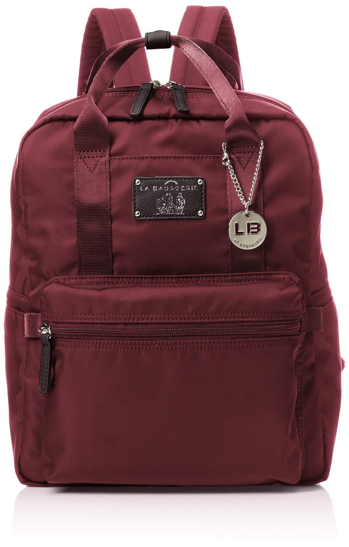 Lava Gagerie B82-01-03 Backpack with 10 Pockets Handles, wine, One Size