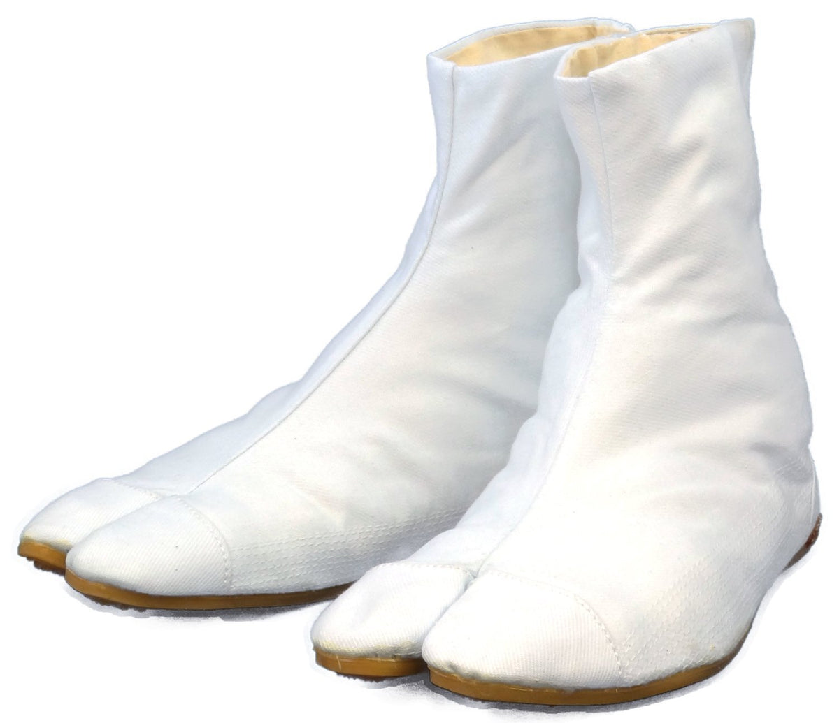 Ninja Tabi Shoes Low Top Comfort Cushioned Split Toe Boots 7 Clips White (27 cm)