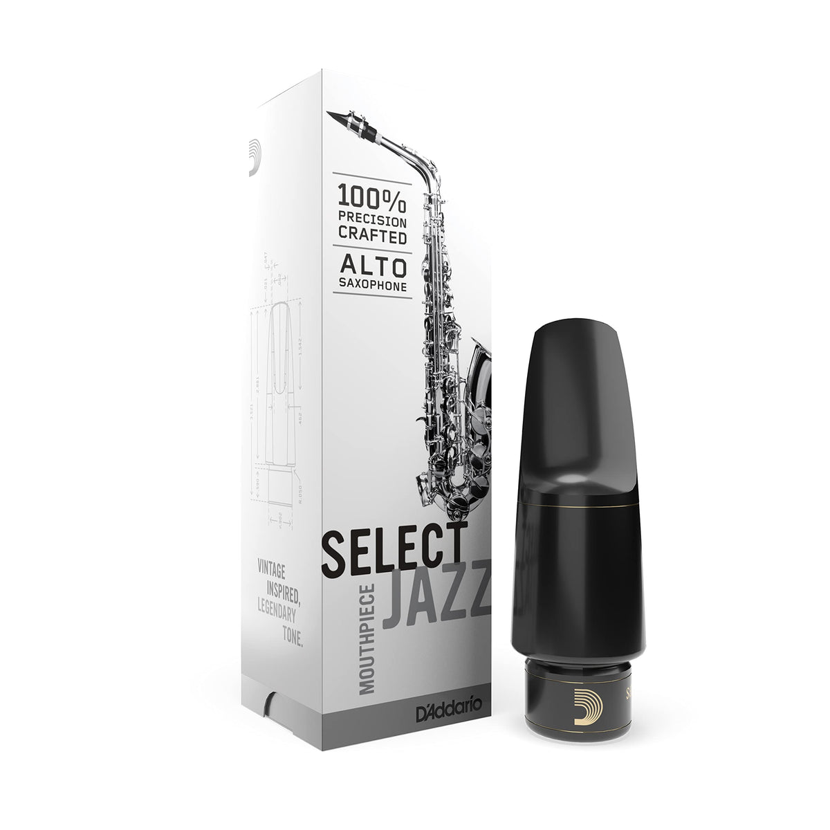 D'Addario Select Jazz Alto Saxophone Mouthpiece - D8M - Mouthpiece for Alto Sax