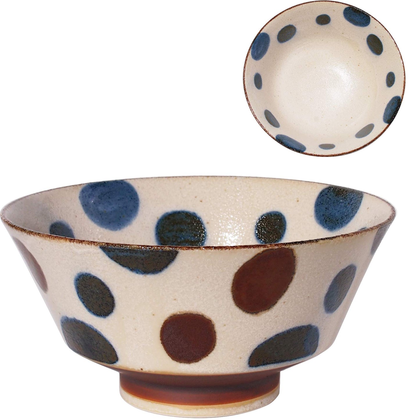 MINORU TOUKI Mino south wind counter-type noodle bowl stars φ7.2×H3.6in 16.58oz