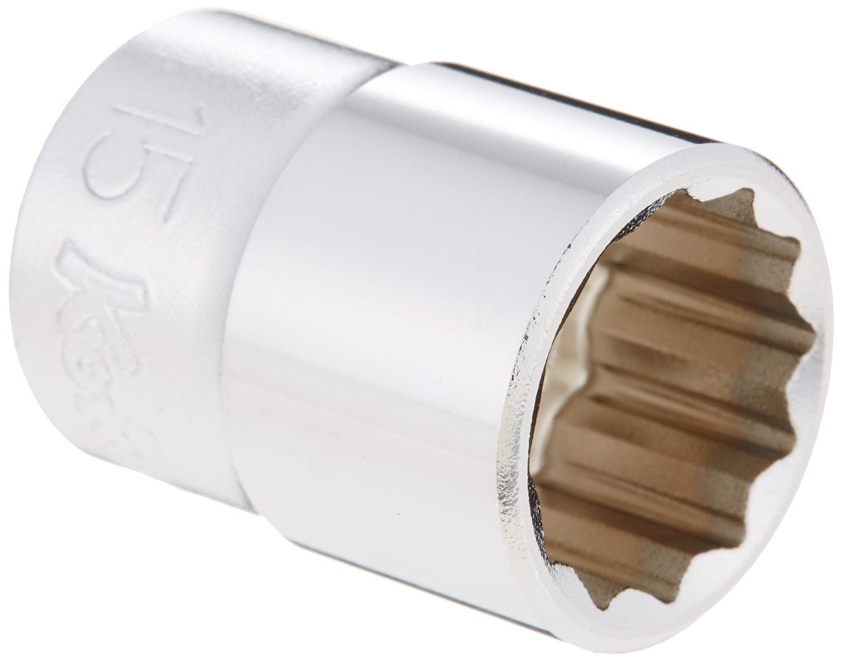 Ko-ken 3405M-15 3/8 Sq. Dr. Socket 15mm 12 point Length 28mm