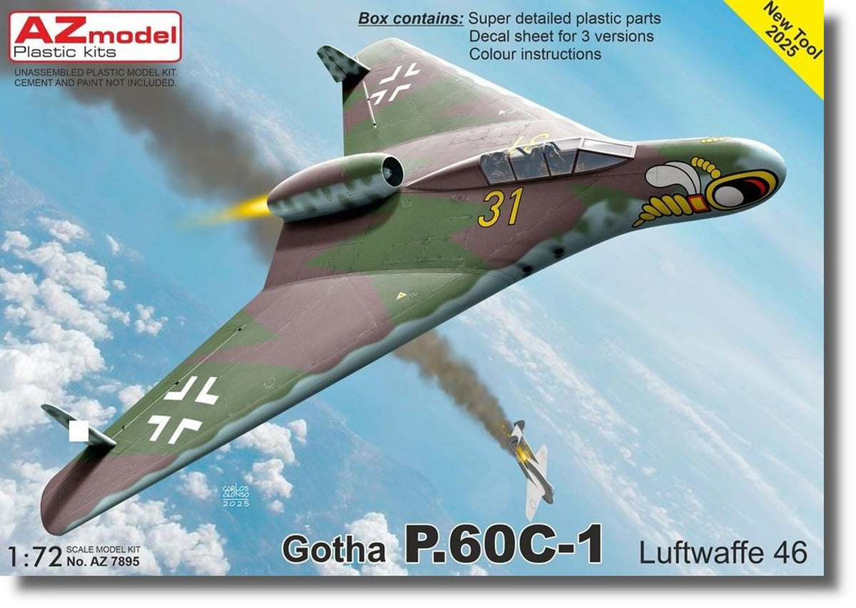 AZ model 1/72 Gotha P.60C-1 Lufthbuffe 1946 Plastic Model AZM7895 (Airplane)