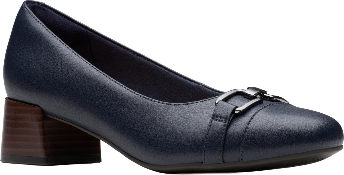 Clarks Women's Iridessa Erin Navy Leather 8 Medium