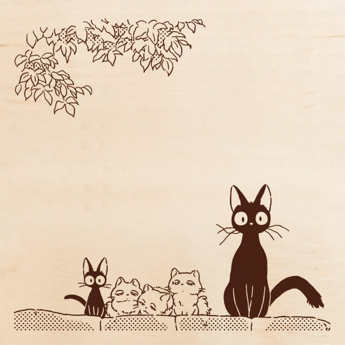 Beverly Ghibli TSW-193 Stamp Hanko Colorful Cat Jiji's Child Amulet Kiki's Delivery Service