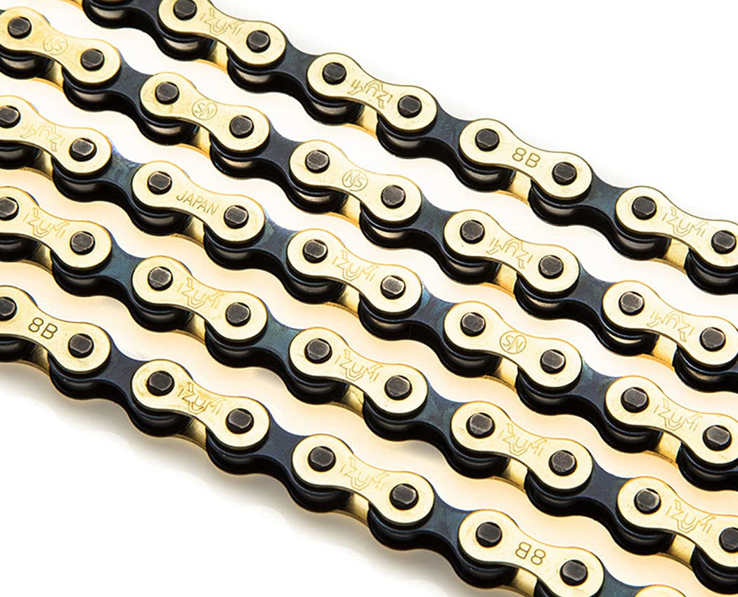 Izumi Chain V Super Toughness Track Chain V 1Sp 3/32" 1/2" 116 Gold/Black - Izumi-V N