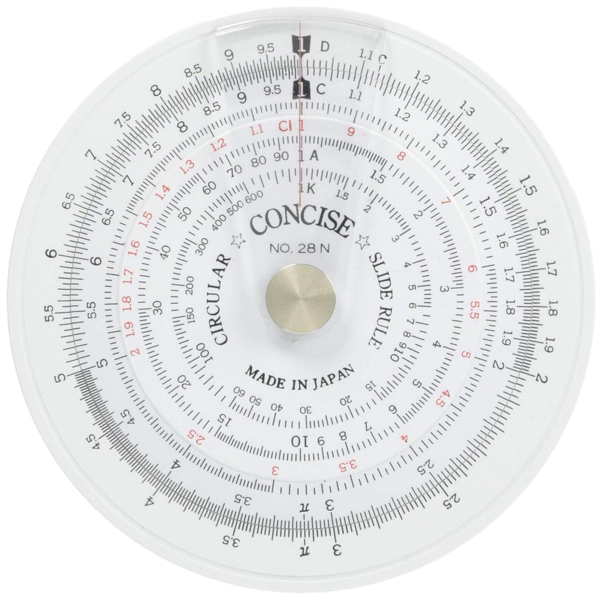 Concise 100973 Ruler Circular Calculator 28N