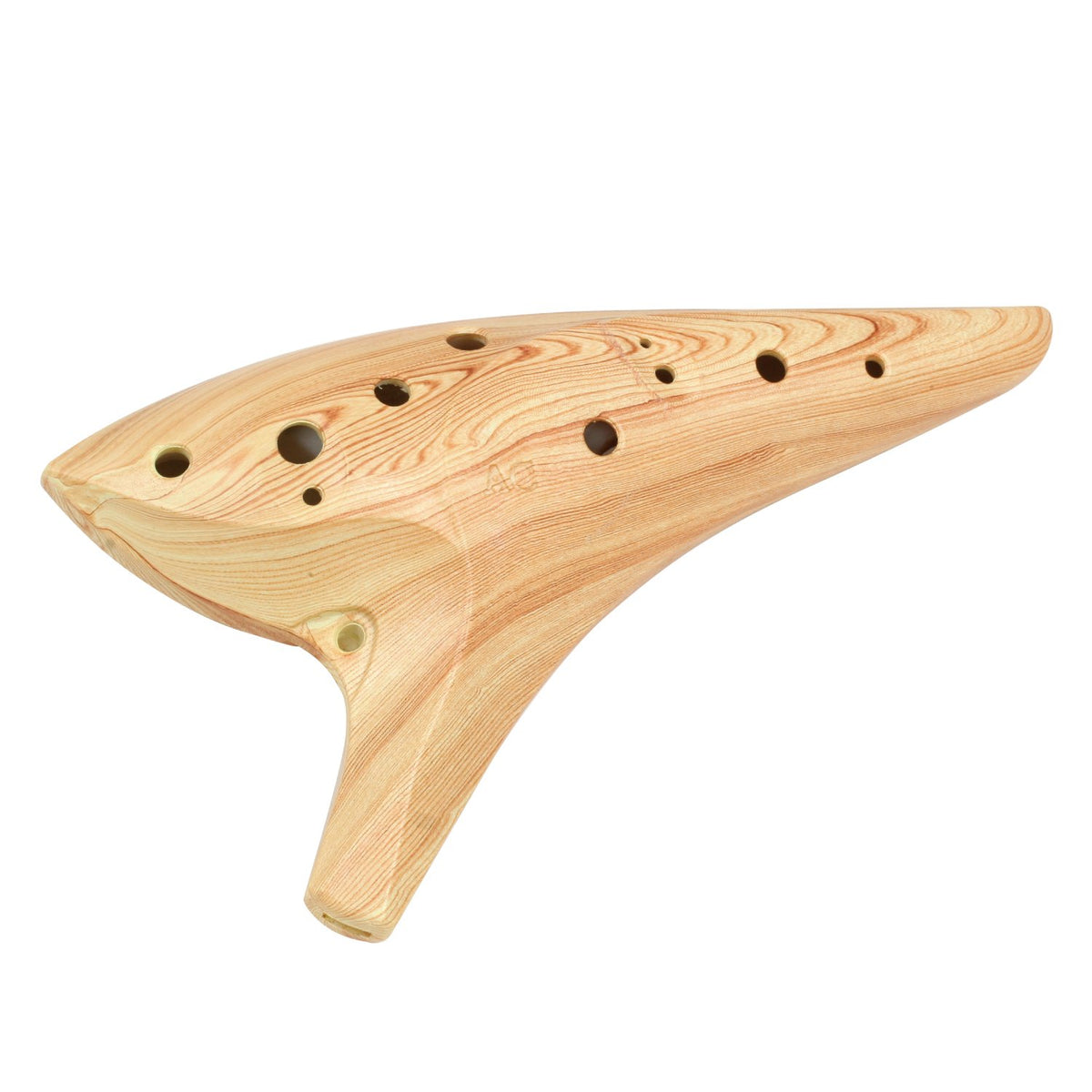 Kikutani HX-OCARINE NAT 12 Hole Wood Grain Ocarina Plastic Alto C Strap Pouch Included