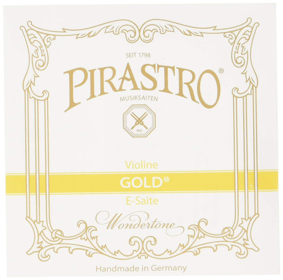 PIRASTRO Gold E-Wire Ball End, Gold Violin Strings, E3151 (Set of 2)