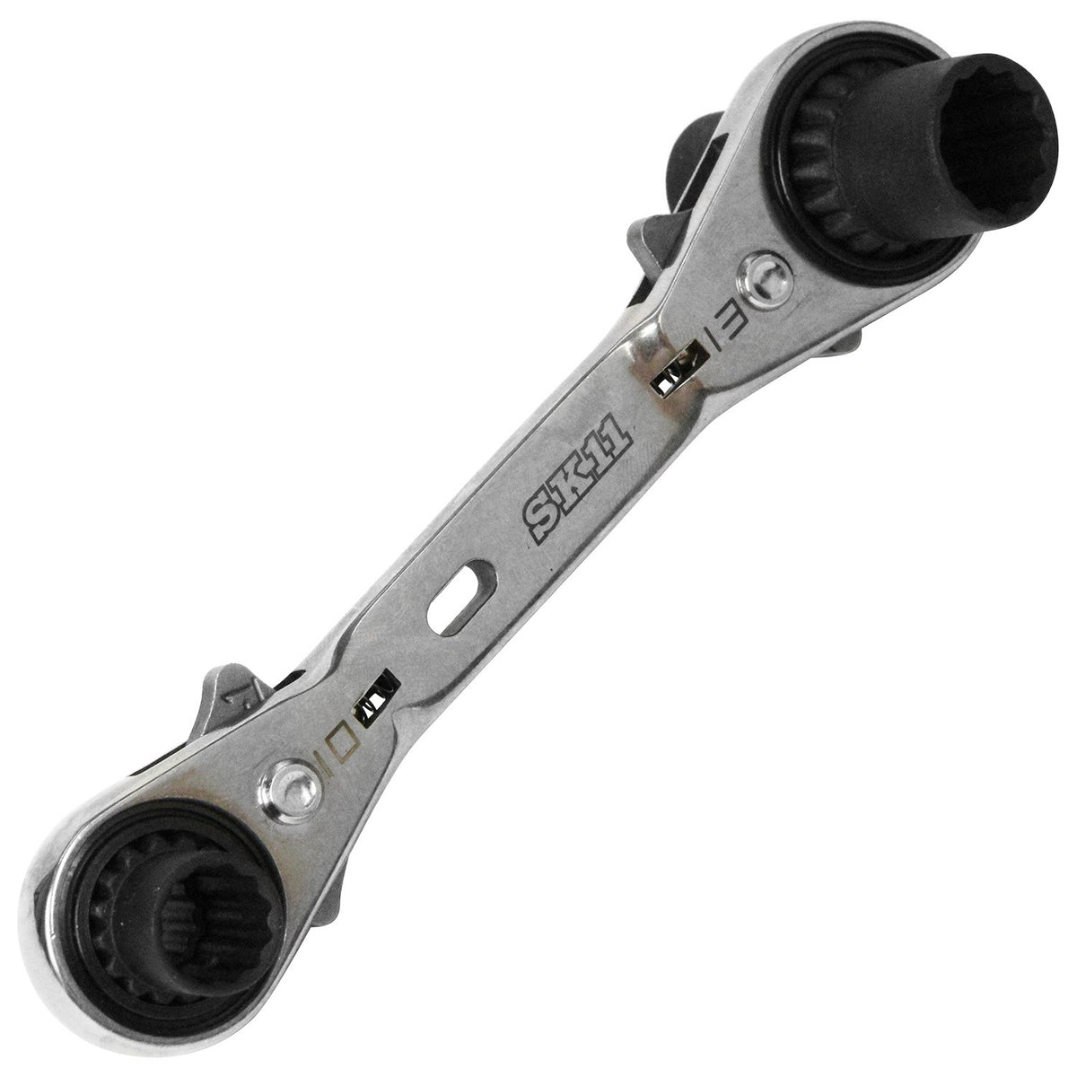 SK11 SMR-0813DW 4 Size Wobble Ratchet Wrench (Maximum Oscillation 15 Degrees)