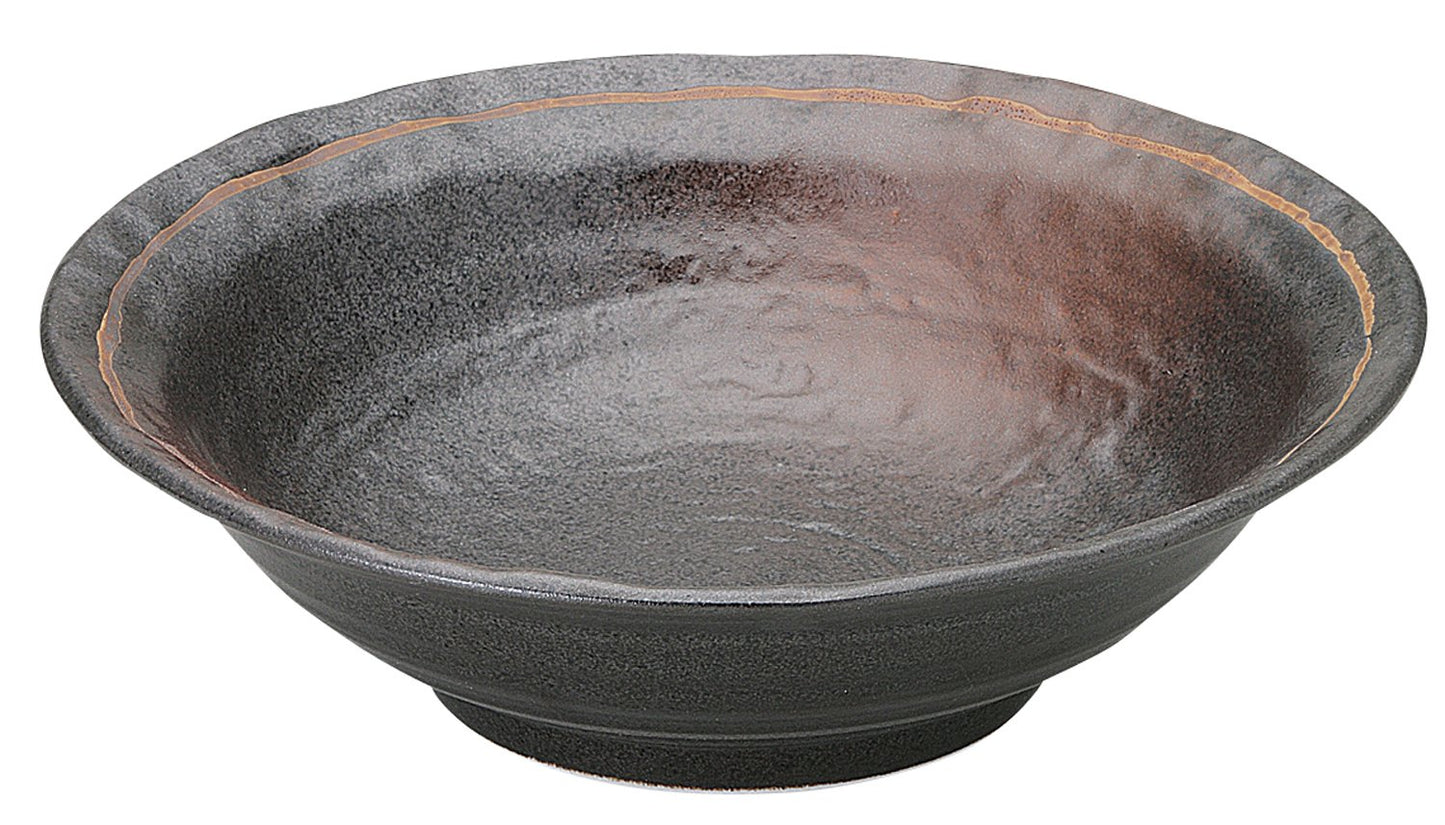 Koyo Pottery 51564063 Akebono Rim Pot, Shaku Stone Grain