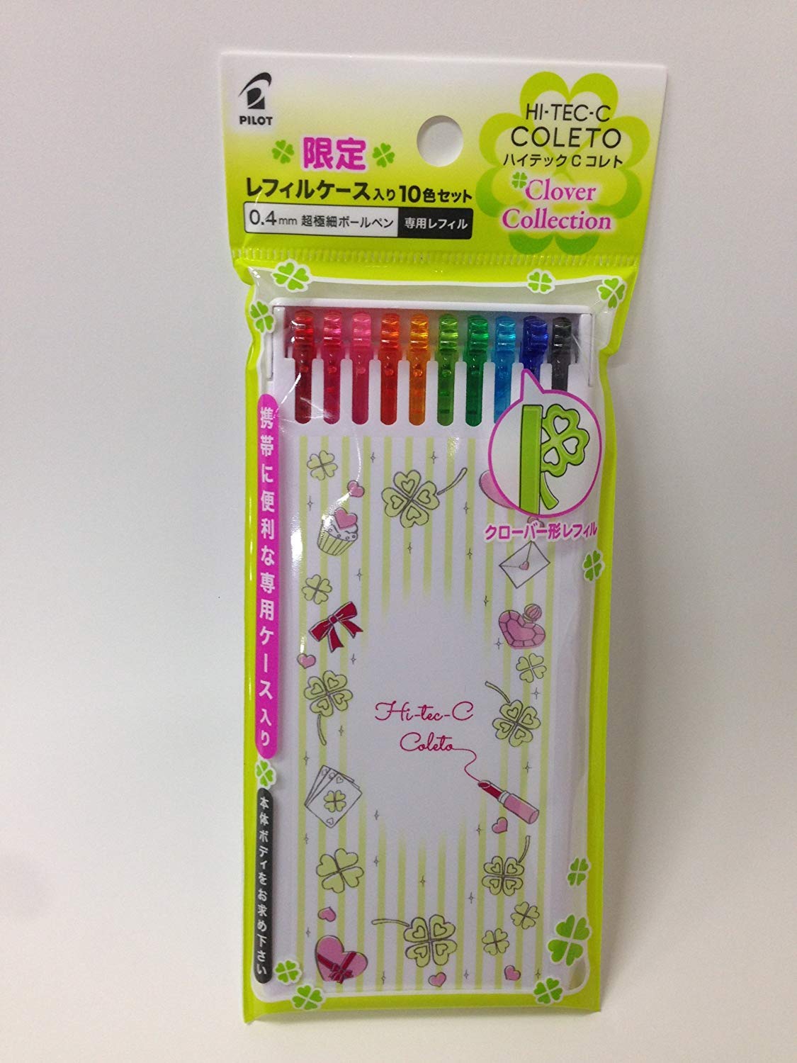 Pilot high tech C Collett refill 04 extra lead set 10 color stripe (japan import)