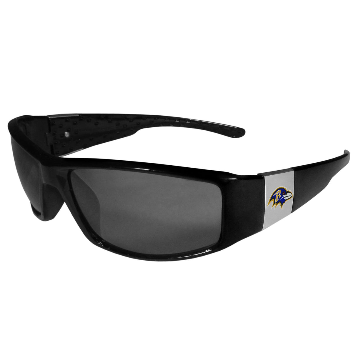 NFL Siskiyou Sports Fan Shop Baltimore Ravens Chrome Wrap Sunglasses One Size Black