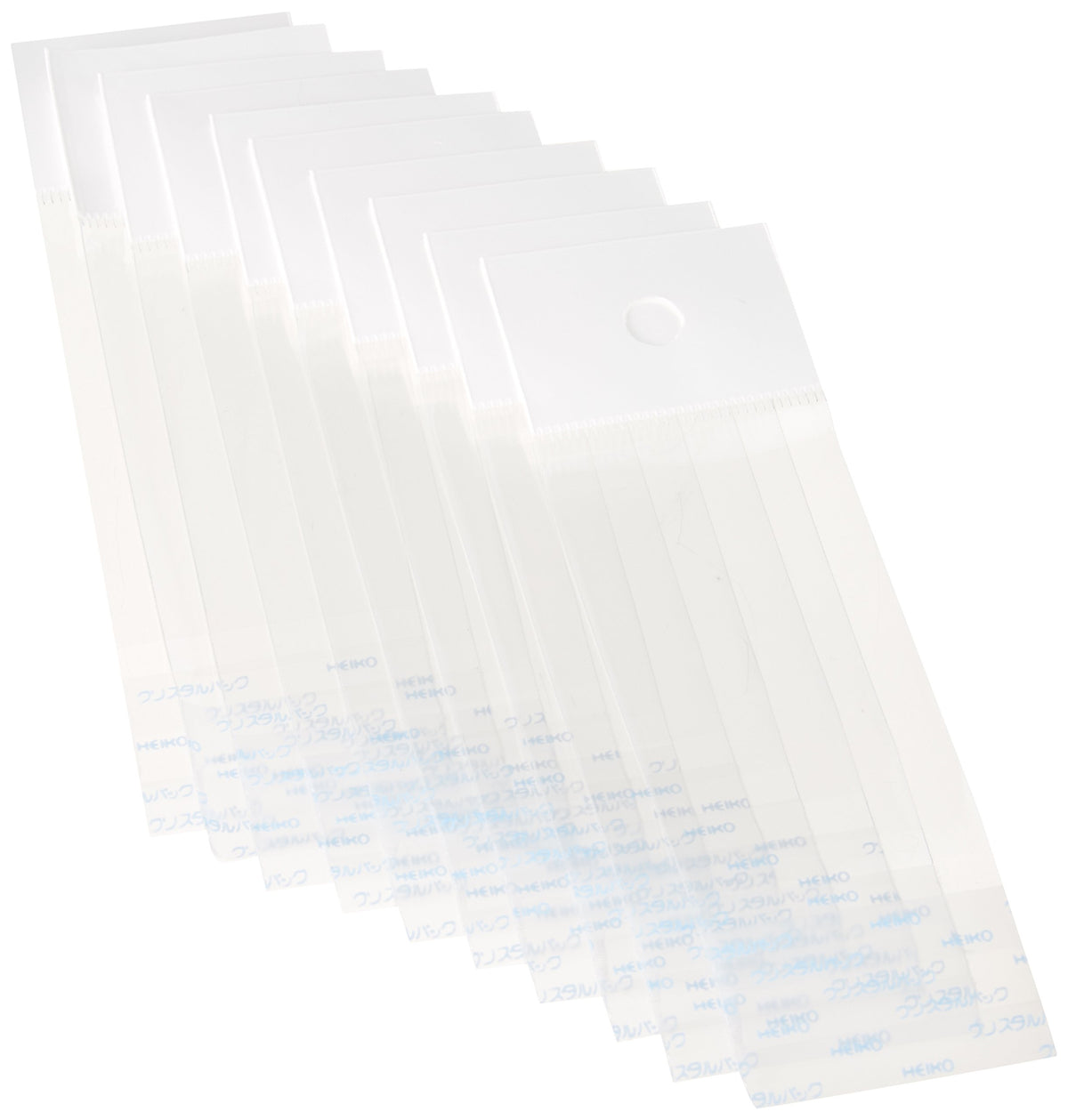 Shimojima H4-8 006746800 Transparent OPP Bag, Crystal Pack, With Header, 1.6 x 3.1 inches (4 x 8 cm), 100 Sheets