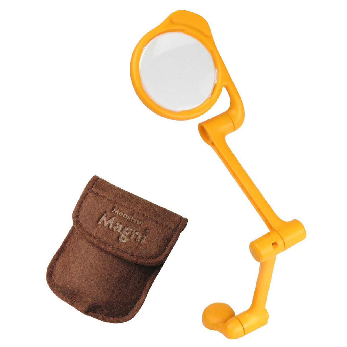 Engineer SL-64 Compact Magnifying Glass with 3.5X Magnification, Articulating Arm, Self Standing, Comes in Custom Pouch (Made in Japan)